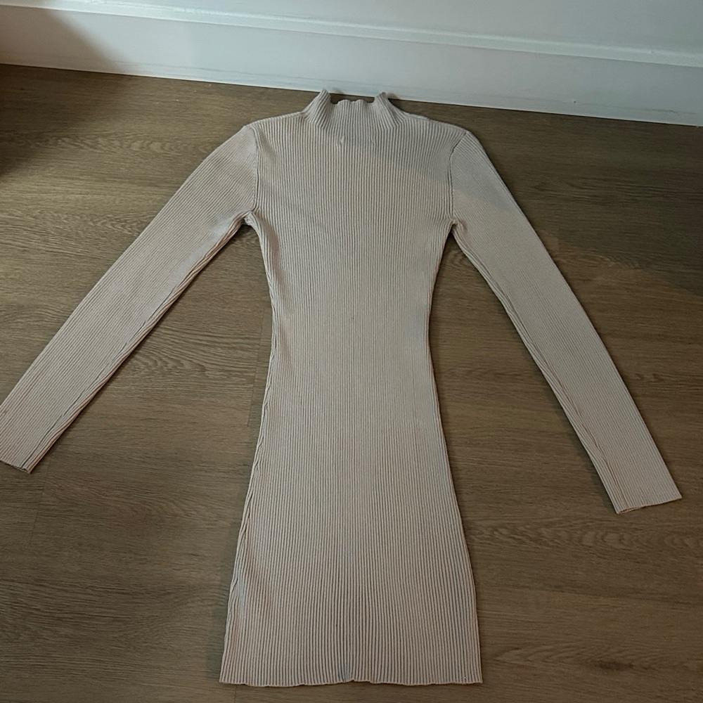 ASOS Ribbed Knit Mock Neck Mini Dress - Picture 5 of 5